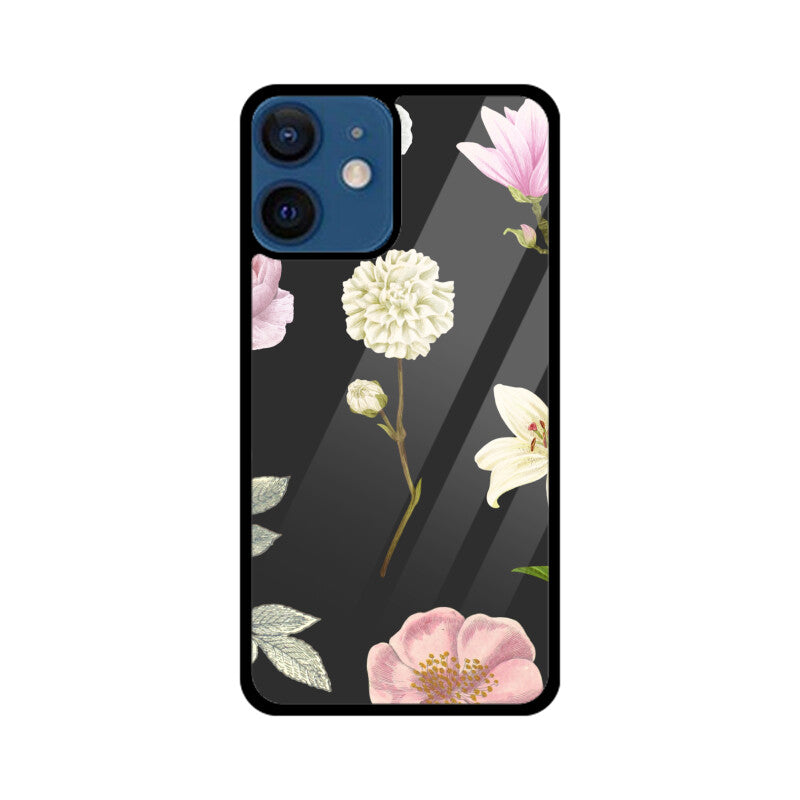 Black Pink Floral Vintage Flowers Phone Case