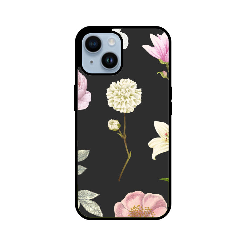 Black Pink Floral Vintage Flowers Phone Case