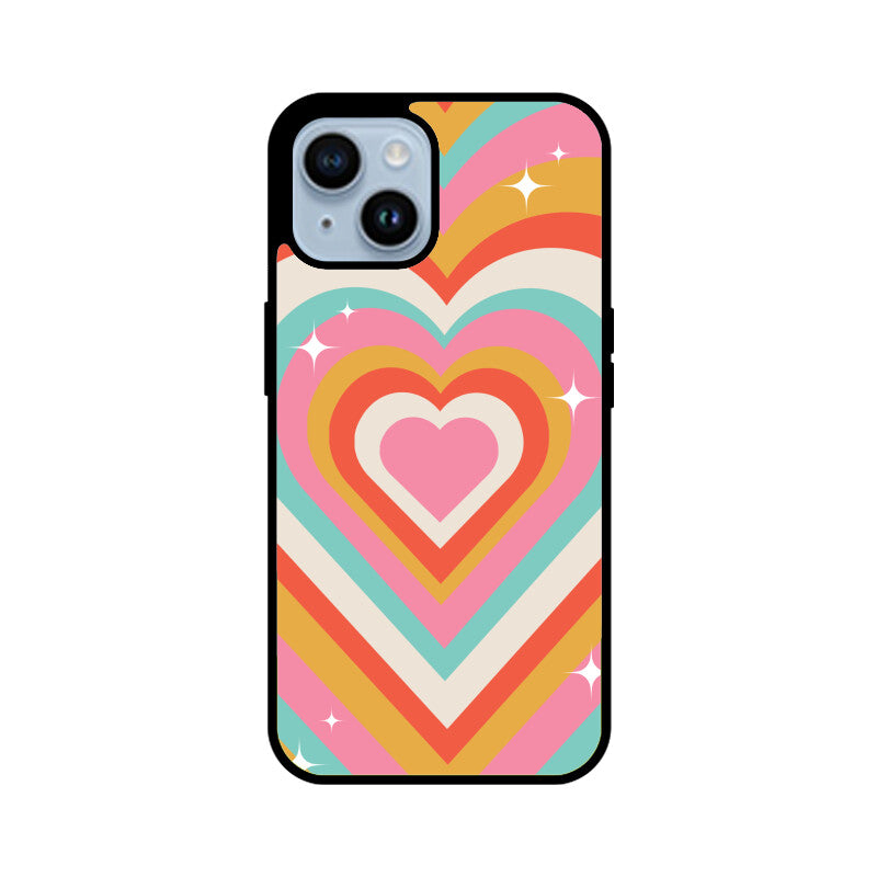 Retro groovy Heart Phone Case