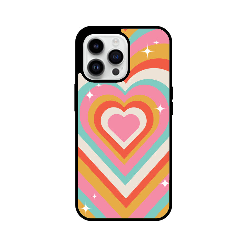 Retro groovy Heart Phone Case