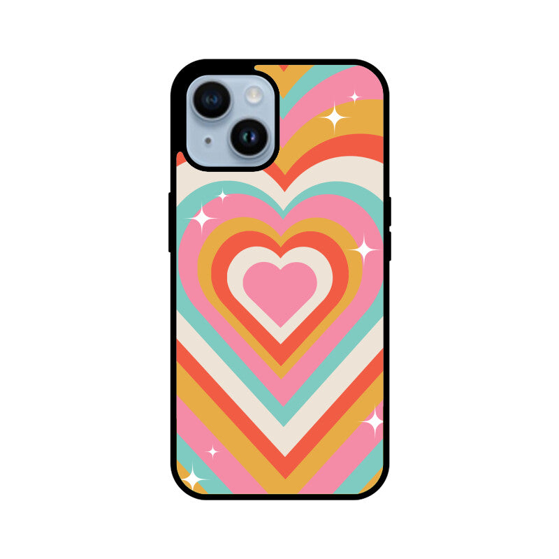 Retro groovy Heart Phone Case