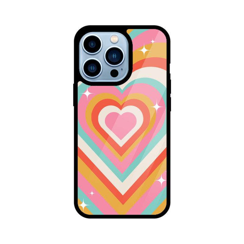 Retro groovy Heart Phone Case