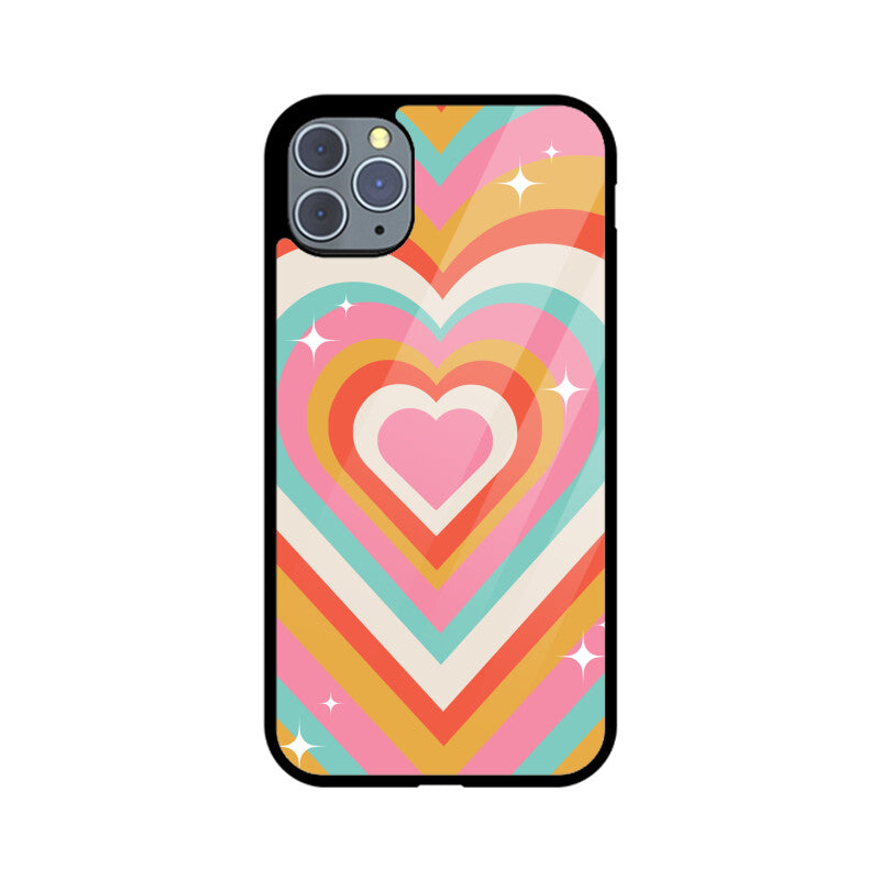 Retro groovy Heart Phone Case