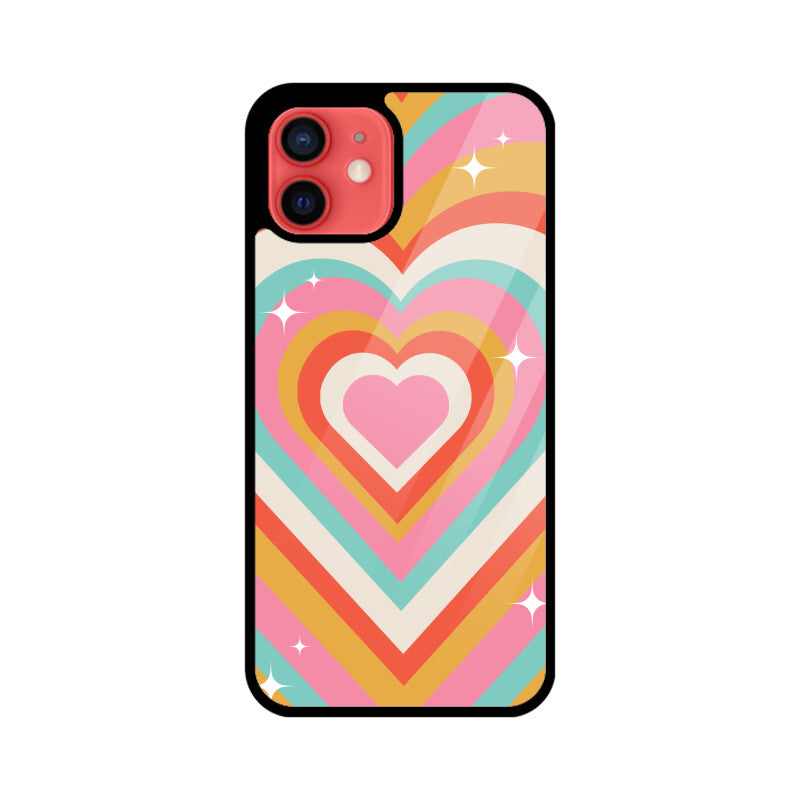 Retro groovy Heart Phone Case