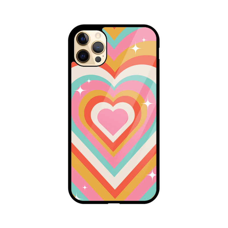 Retro groovy Heart Phone Case