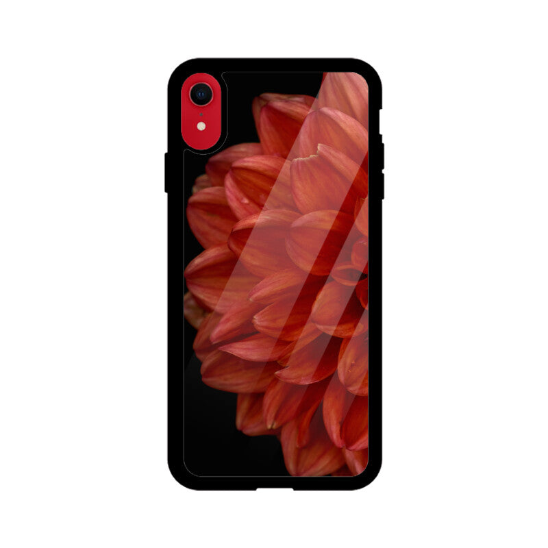 Red and Black Minimalist Flower Phone Case