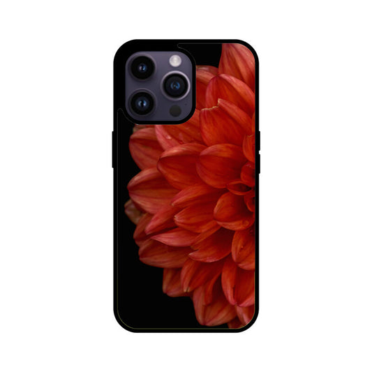 Red and Black Minimalist Flower Phone Case