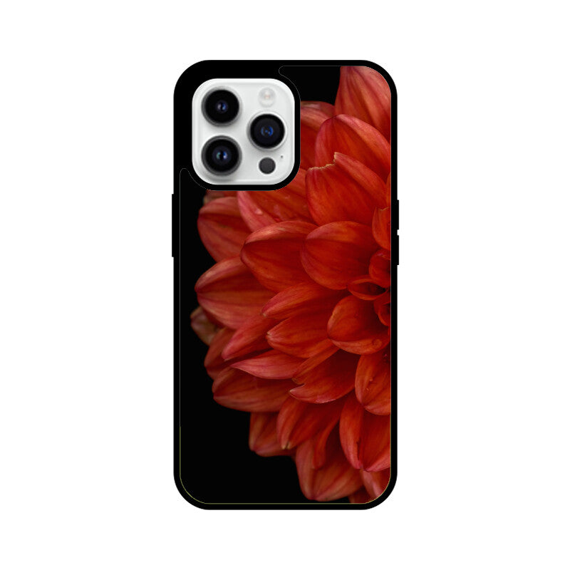 Red and Black Minimalist Flower Phone Case