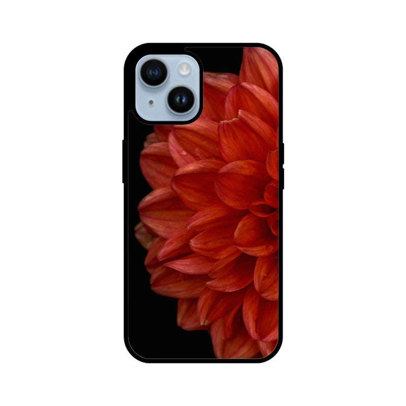 Red and Black Minimalist Flower Phone Case