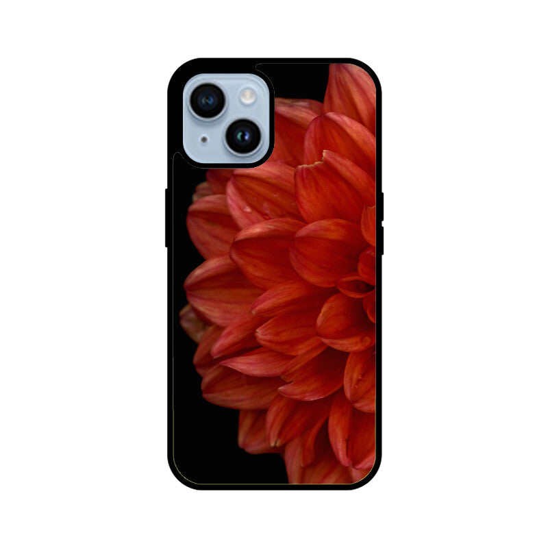 Red and Black Minimalist Flower Phone Case