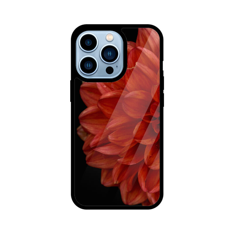 Red and Black Minimalist Flower Phone Case