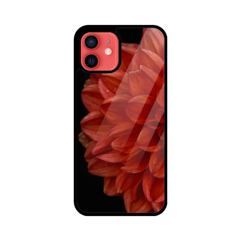 Red and Black Minimalist Flower Phone Case