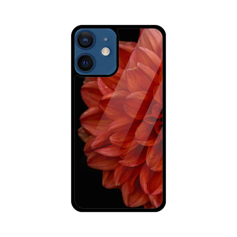 Red and Black Minimalist Flower Phone Case