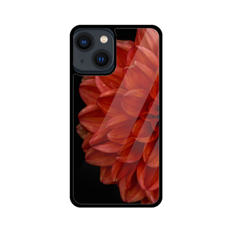 Red and Black Minimalist Flower Phone Case