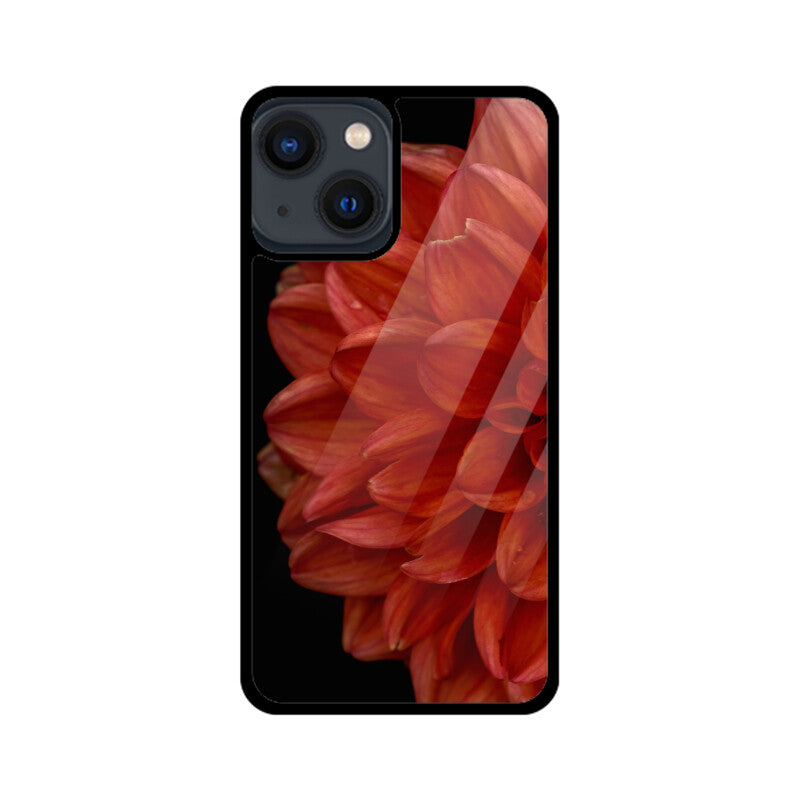 Red and Black Minimalist Flower Phone Case