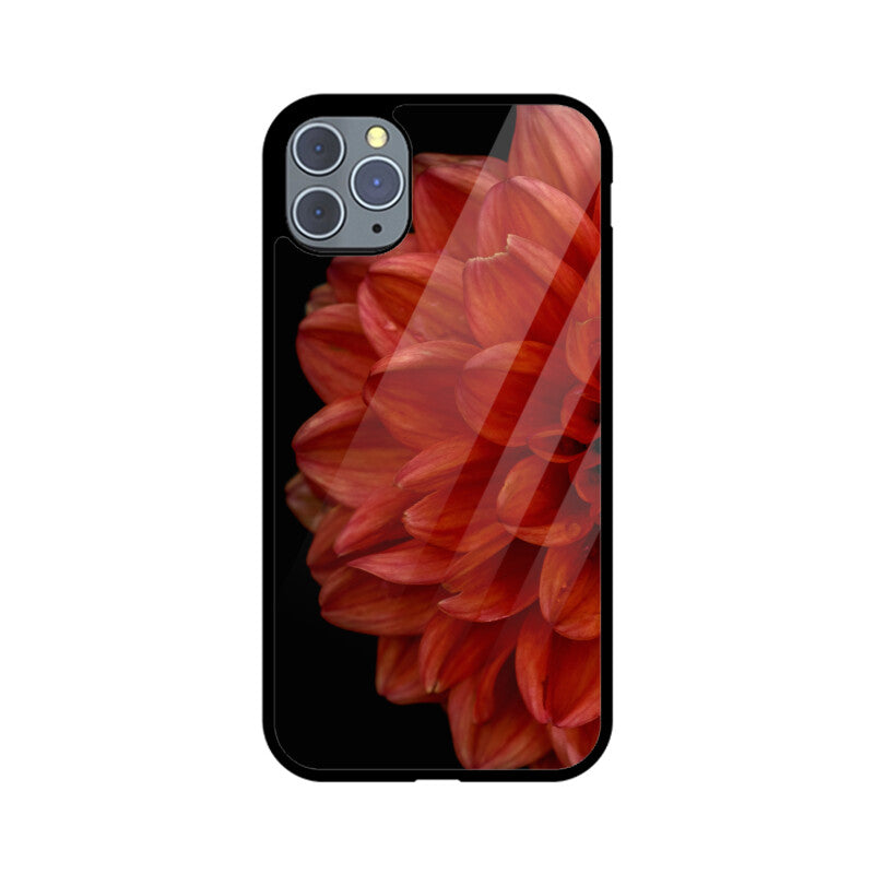 Red and Black Minimalist Flower Phone Case