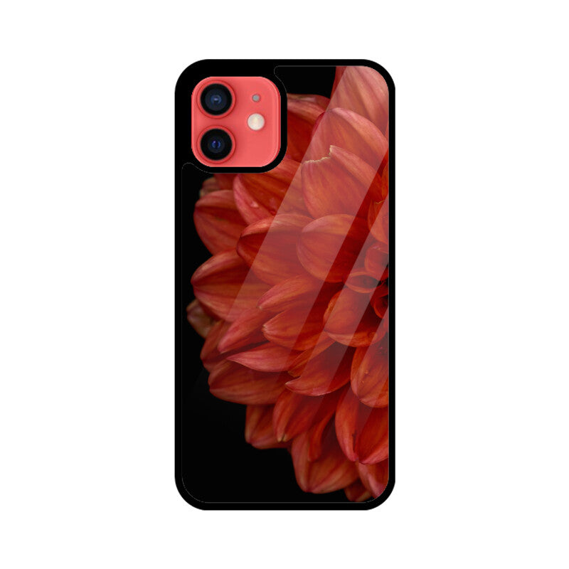 Red and Black Minimalist Flower Phone Case