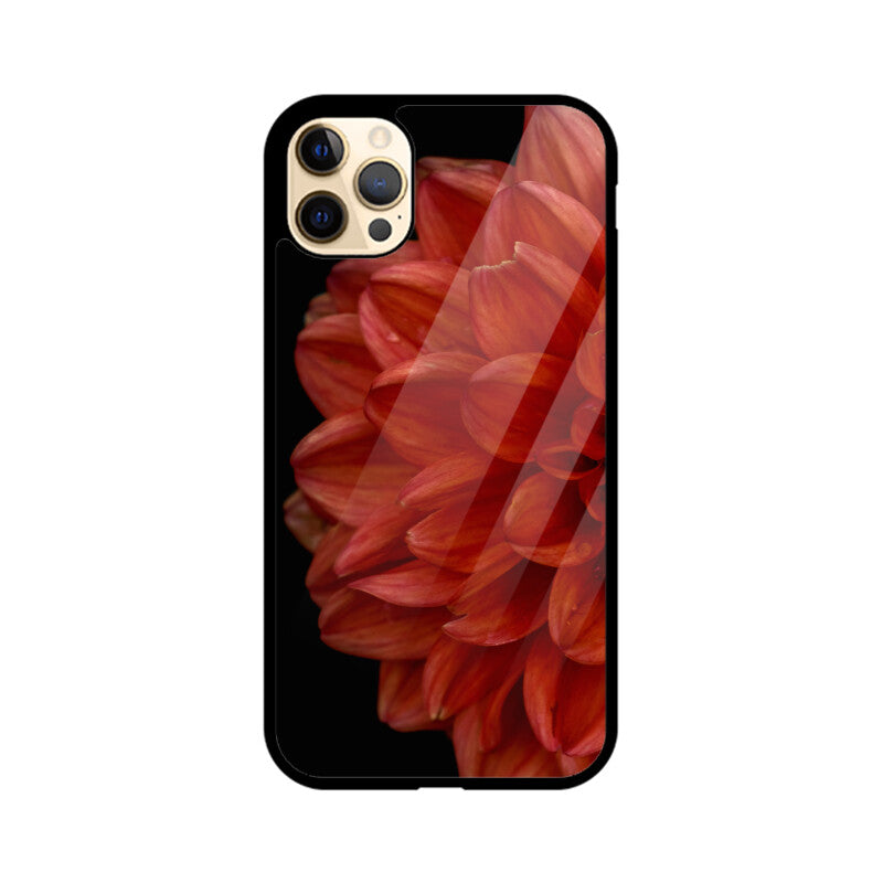 Red and Black Minimalist Flower Phone Case