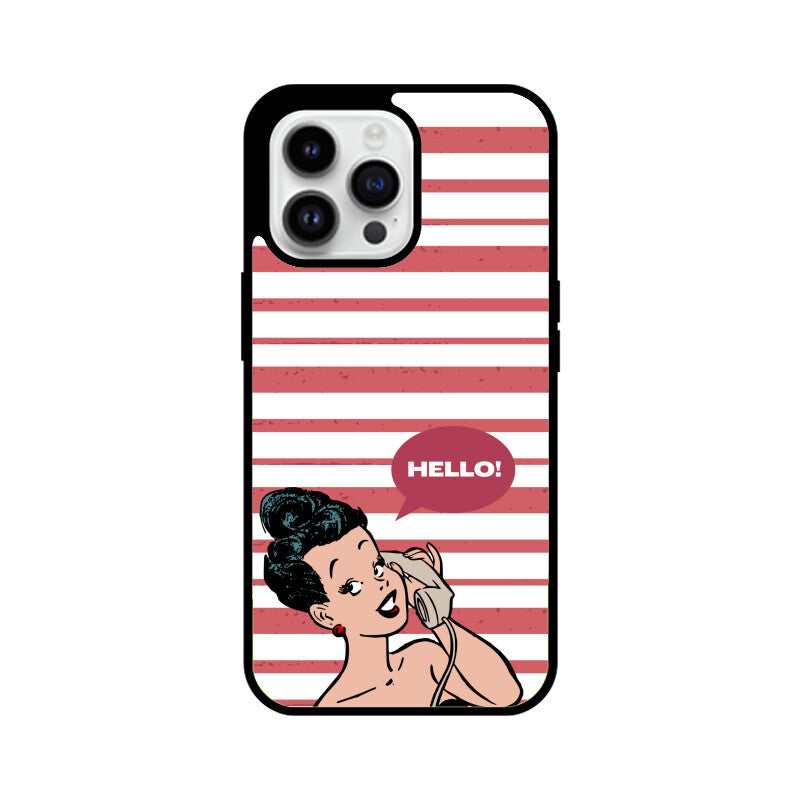 Red and White with Pinup Retro Phone Case