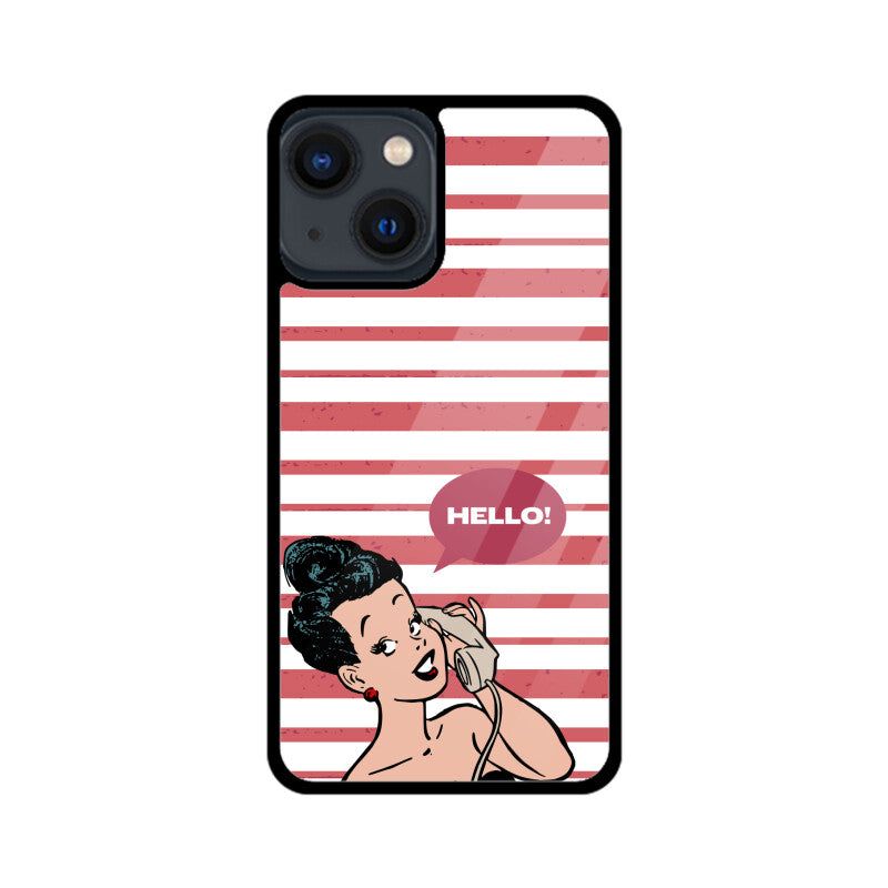 Red and White with Pinup Retro Phone Case