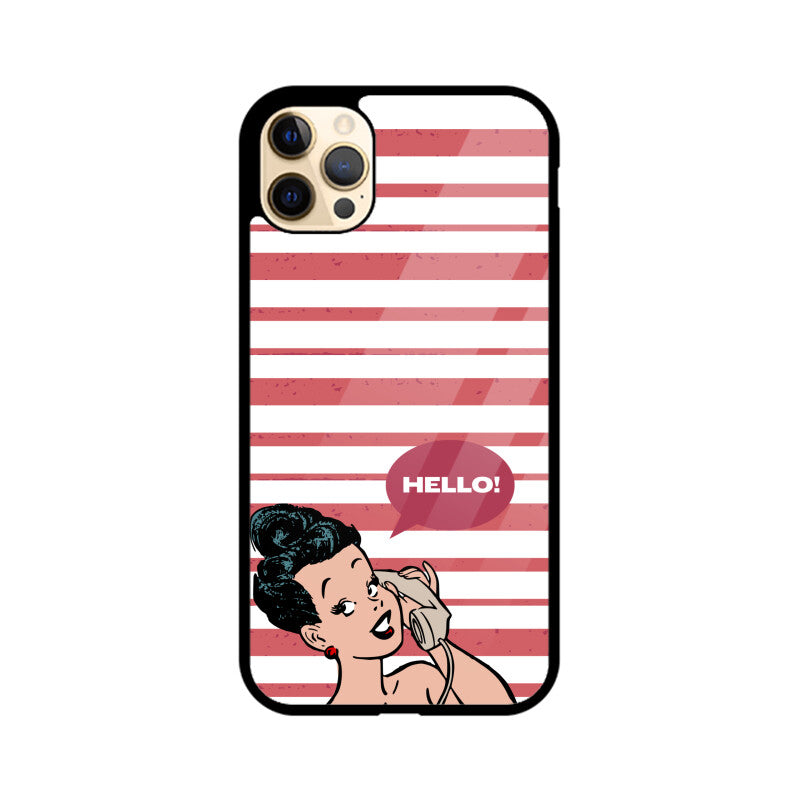 Red and White with Pinup Retro Phone Case