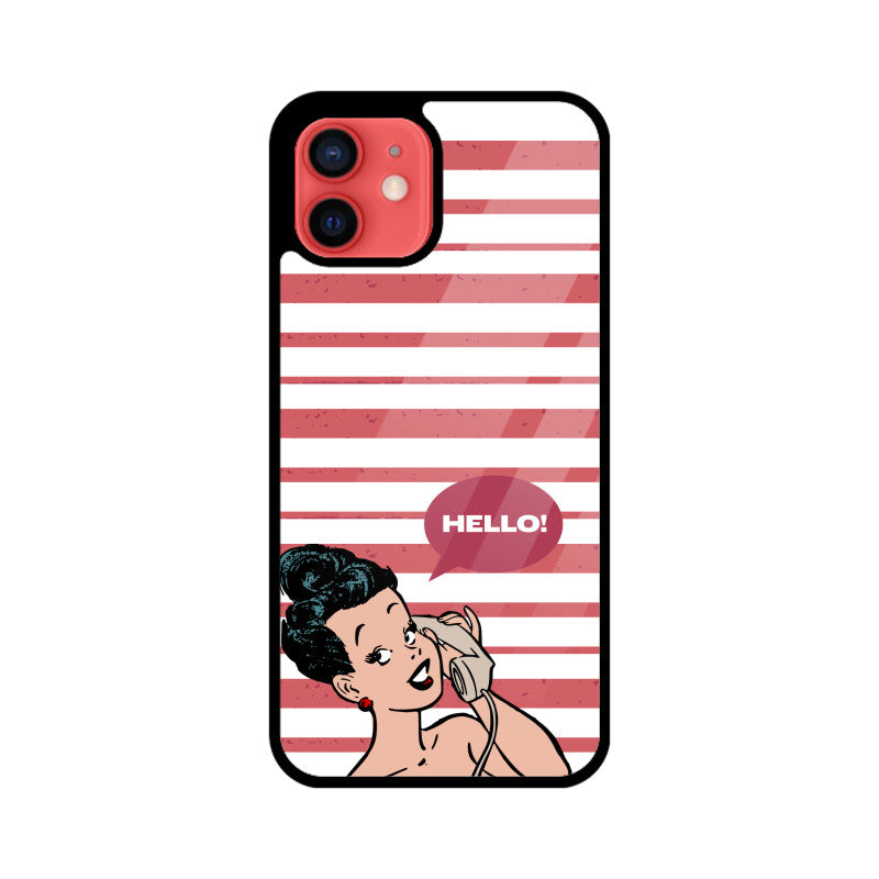 Red and White with Pinup Retro Phone Case