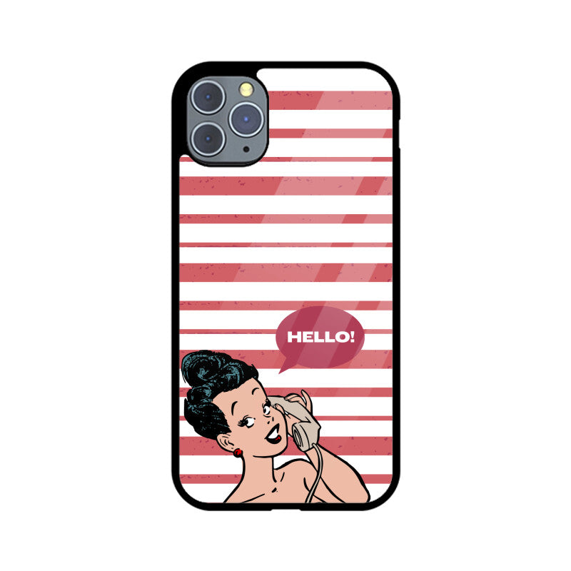 Red and White with Pinup Retro Phone Case