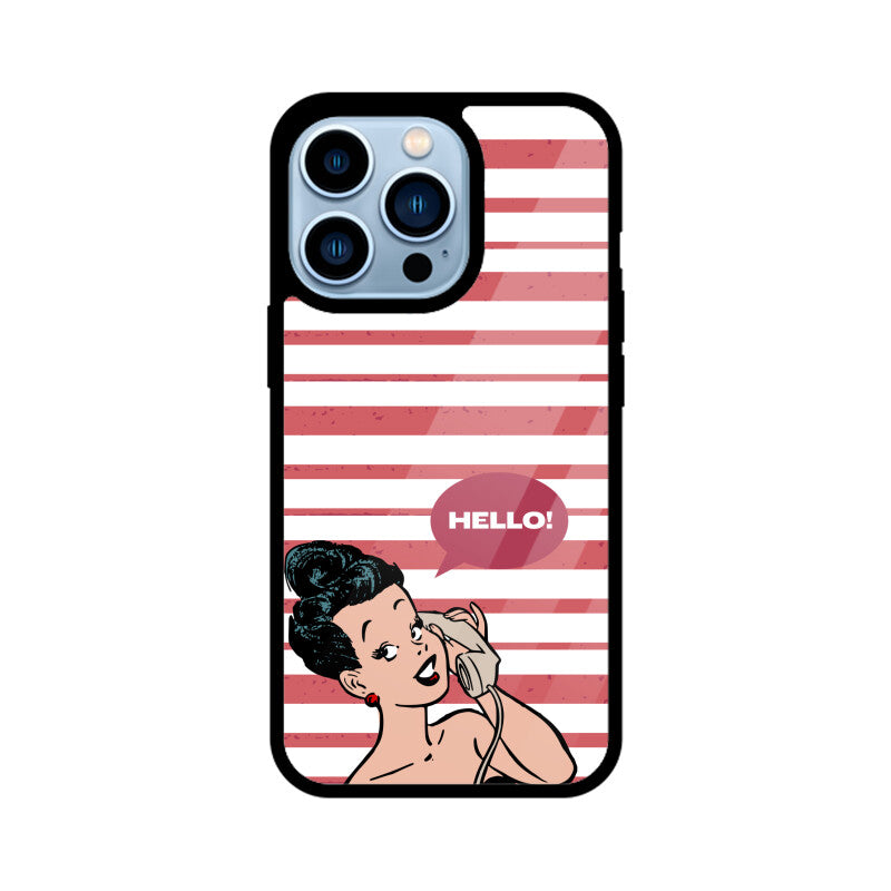 Red and White with Pinup Retro Phone Case