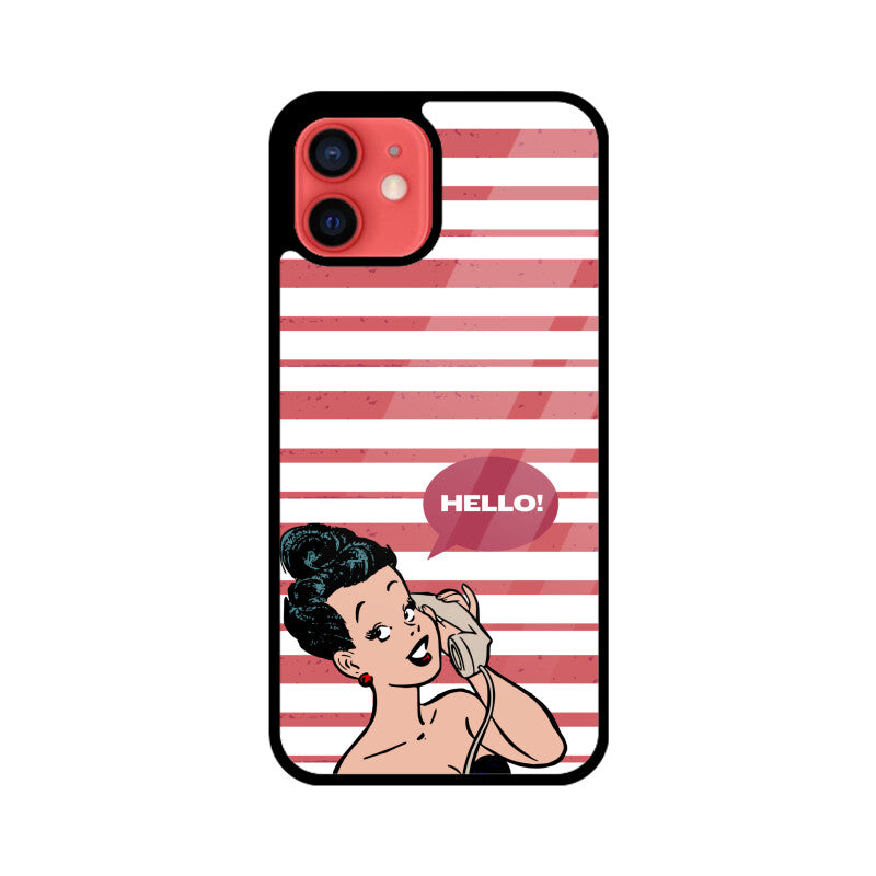 Red and White with Pinup Retro Phone Case