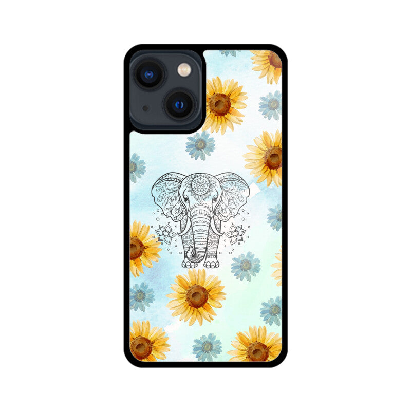 Bright Yellow Sunflowers on Blue Sly Pattern Phone Case