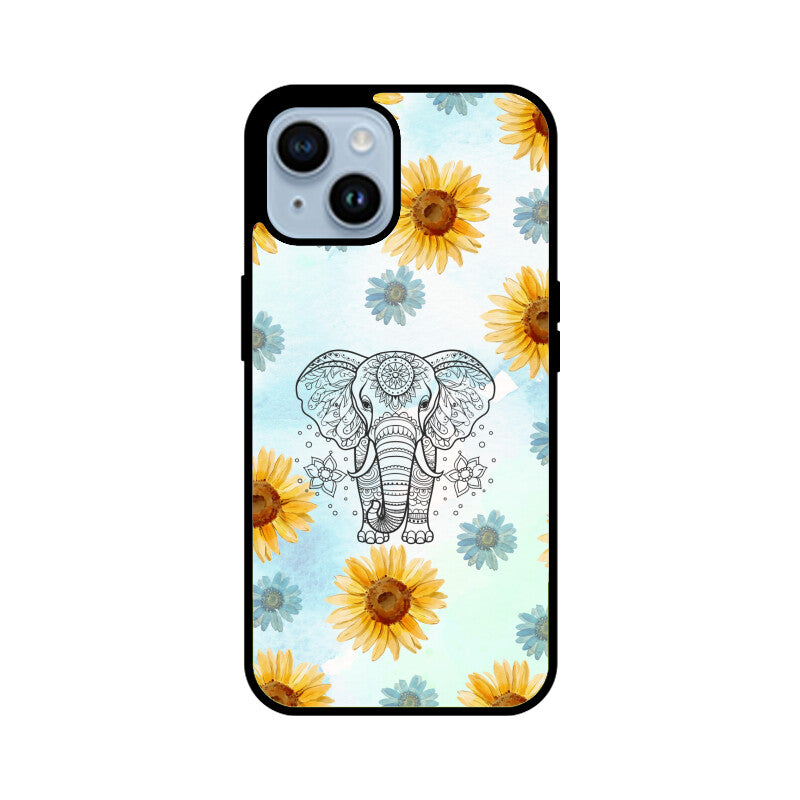 Bright Yellow Sunflowers on Blue Sly Pattern Phone Case