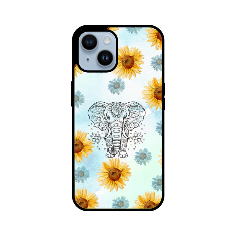 Bright Yellow Sunflowers on Blue Sly Pattern Phone Case